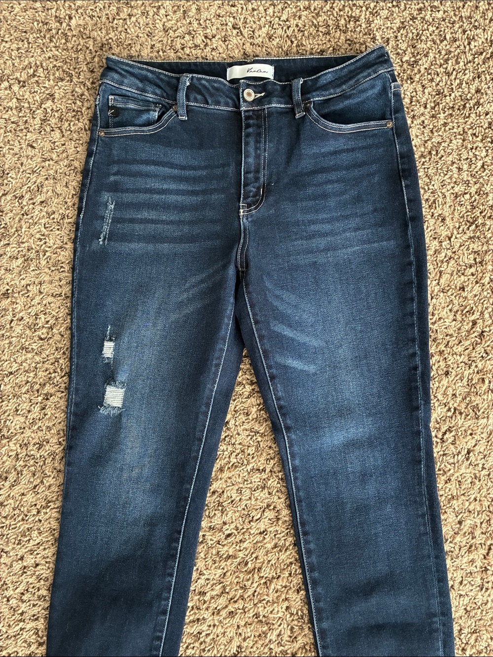 Kancan Skinny ankle Jeans Blue SZ 31 (15/31) Step hem Frayed